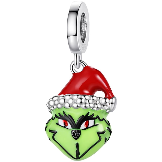 Charm navideño personaje verde VentDepot MXXWO-001 1 Pieza Plata S925 Chapa