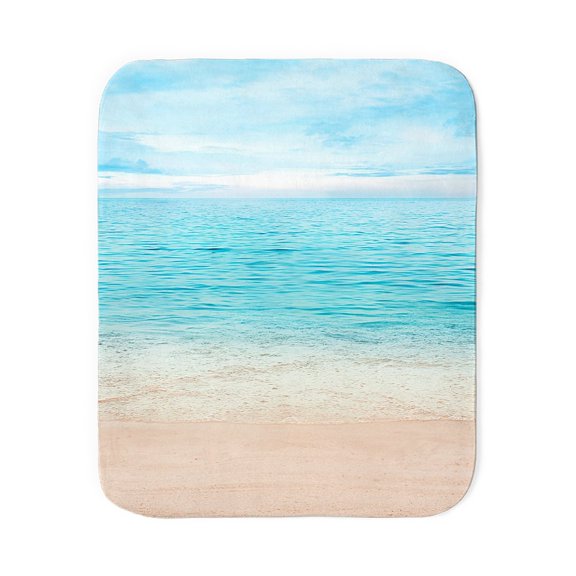CafePress - Beautiful Beach - Sherpa Fleece Throw Blanket 60" x 50"