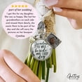 thumbnail image 4 of Bridal Bouquet Memorial Charm Grandma You Walk Beside Me Every Day Silver White Pendant Photo Frame, 4 of 9