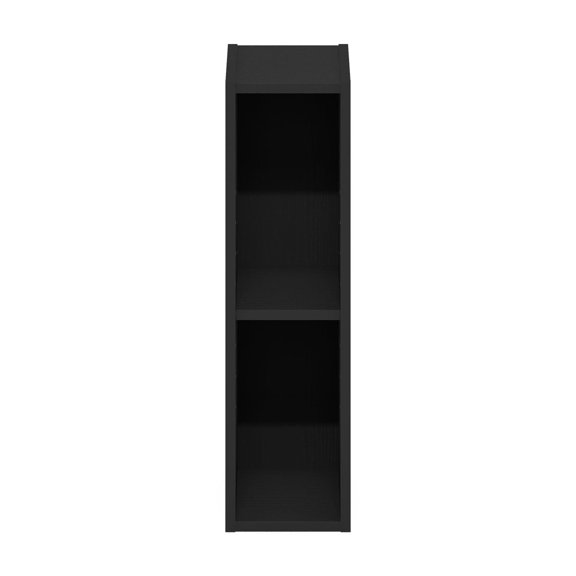 Furinno Fulda 2-Tier Space Saving Storage Shelf Bookcase, 6-Inch Width, Blackwood
