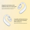 thumbnail image 4 of Bluetooth Earbuds, Hwkond 5.3 Bluetooth Open Ear Hanging Long Range Wearing Call Noise Reduction Non In Ear Wireless Bluetooth Earphones, White, Up to 60% Off, 4 of 9