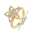 thumbnail image 2 of WIFKLSIIPG Flower Ring Can Rotate and Turn The Ring Female Fashion Personality Adjustable Index Finger Ring, 2 of 6