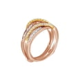 thumbnail image 2 of AFFY White Natural Diamond Overlay Solitaire Enhancer Ring in 14K Two-Tone Rose Gold (1/2 Cttw), 2 of 2