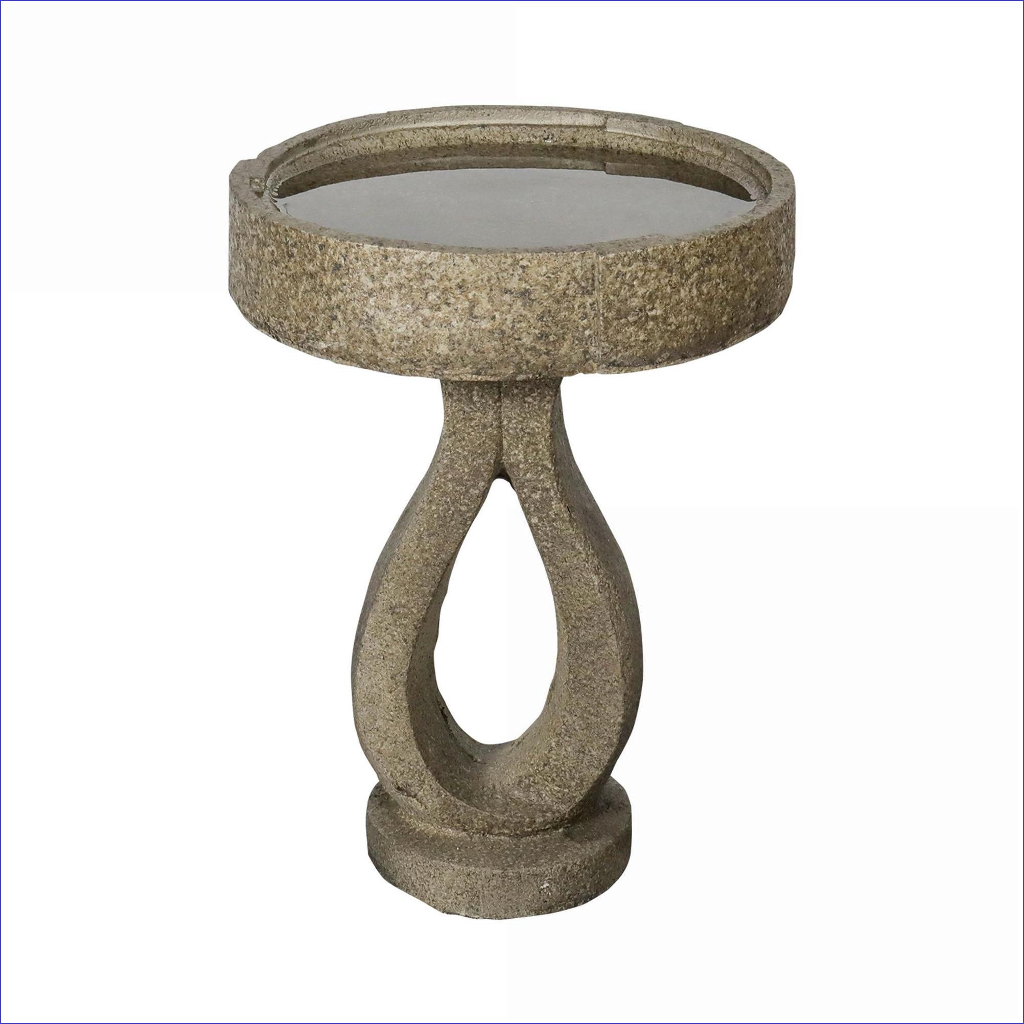 Bird Baths | 21.8" Modern Outdoor Bird Bath for Garden Patio | Concrete Cement | Birdbath Single Tier Pedestal