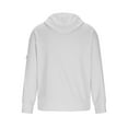 thumbnail image 6 of Eryao Mens Hoodies with Flap Pockets Oversized Long Sleeve Drawstring Sweatshirts Casual Waffle Knit Pullover Tops,White,XXXXL, 6 of 8