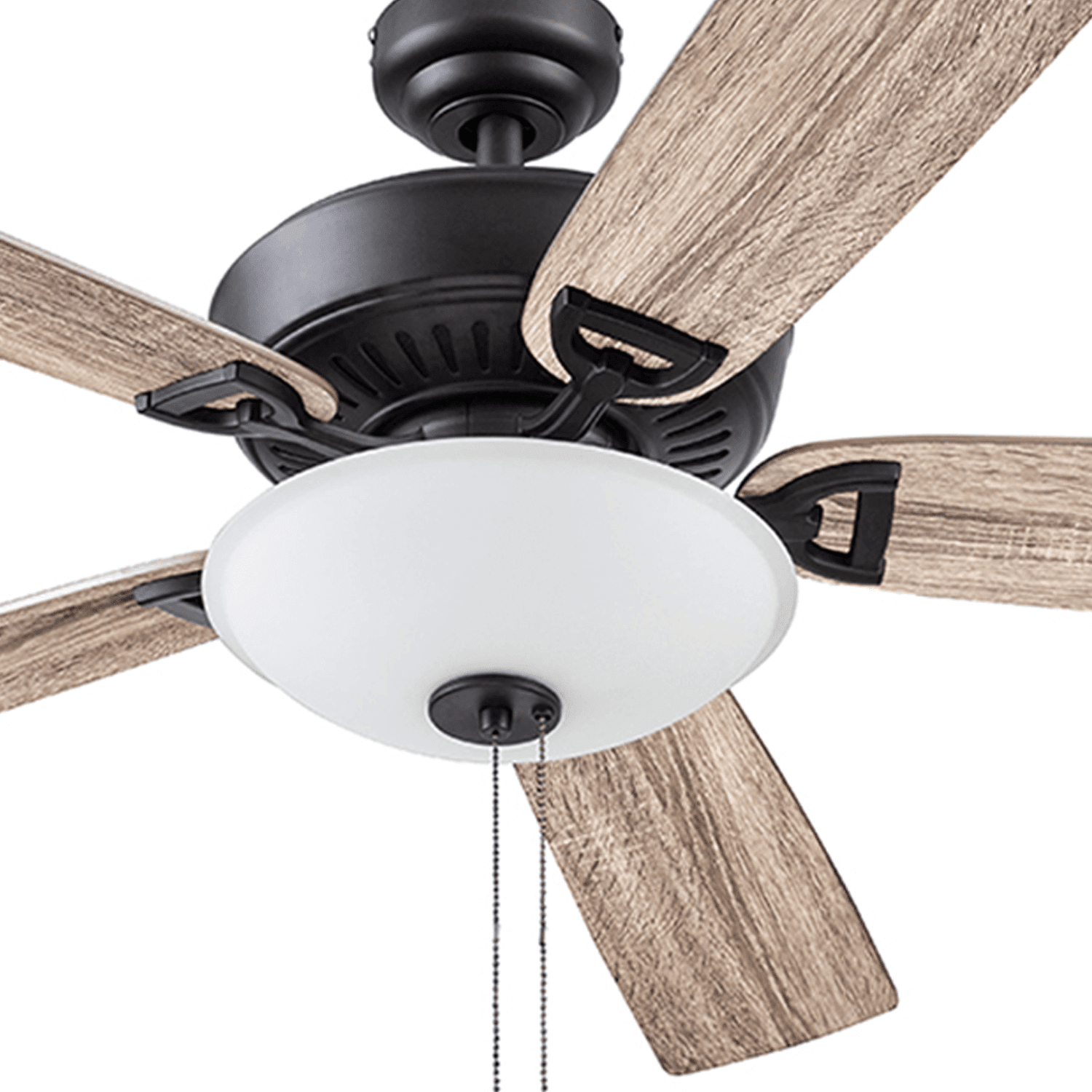 Prominence Home Montlake 52'' Bronze Ceiling Fan Bowl Light Kit with Pull Chains Reversible Airflow