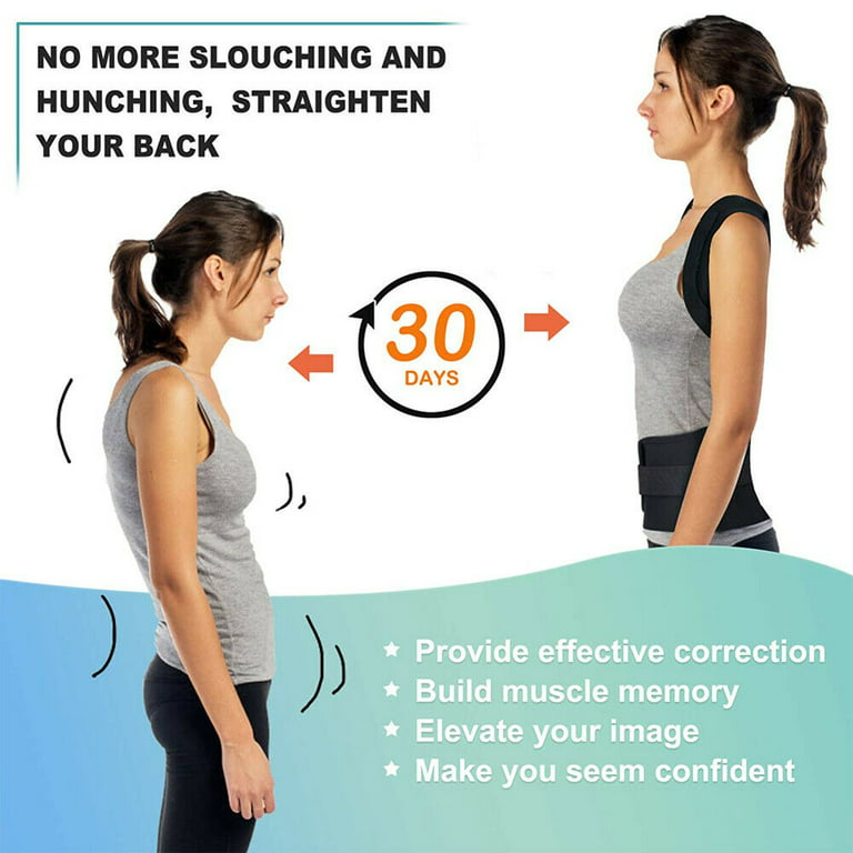 Back Brace Posture Corrector - Best Fully Adjustable Support Brace - Improves  Posture and Provides Lumbar Support - for Lower and Upper Back Pain - Men  and Women 
