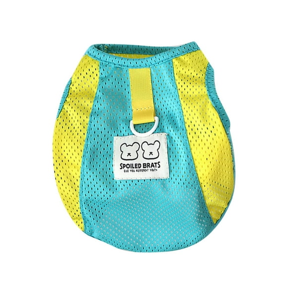Hearth & Gear T-Shirt en Maille Frais pour Petits Chiens Débardeur pour Animaux avec Anneau en D et Patch Lapin Gilet pour Chiot Extensible Respirant Vêtements pour Petits Chiens Filles Vêtements pour Animaux