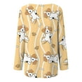 thumbnail image 3 of CLOOCL Women Oversized Blouse Animal Funny Dog Graphics Print Loose Long Sleeve Casual Plus Size Tops, 3 of 6