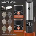 thumbnail image 4 of Adjustable Coarseness USB Rechargeable Salt and Pepper Grinder Set with Charging Base, 4 of 5