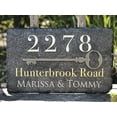 thumbnail image 2 of Beautifully Handcrafted and Customizable Slate Home Address Plaque (12"x8" or 16"x10") Improve the curb appeal of your property with this bespoke house sign., 2 of 7
