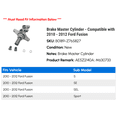 thumbnail image 2 of Brake Master Cylinder - Compatible with 2010 - 2012 Ford Fusion 2011, 2 of 3
