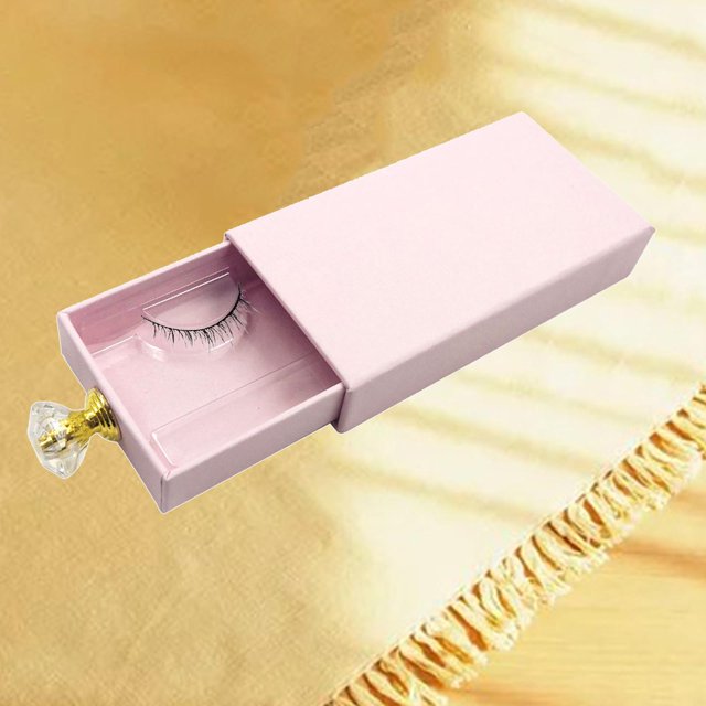 Caja de embalaje de pestañas postizas Maquillaje Pestañas postizas tirarere Cuadradas Cajas de pestañas de plástico Organizador para mujeres con bandeja Rosado Salvador Estuche de pestañas postizas