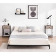 thumbnail image 3 of 6-pulgada low profile tamaño completo size metal platform bedframe con heavy duty steel slats, fácil montaje, no box spring required, y noise-free in negra, 3 of 6