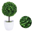 thumbnail image 4 of Eease 2pcs Artificial Boxwood Topiary Tree Mini Fake Ball Shaped Greenery Decoration, 4 of 7