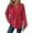 08# Red, variant on UoCefik Women's Hoodies Fashion Waffle Knit Long Sleeve Henley V Neck Sweatshirts Fall Casual Drawstring Button Up Pullover Hooded Lightweight Maternity Tops Gray L