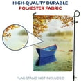 thumbnail image 4 of America Forever Boat Garden Flag, 12.5 x 18 inches Double Sided, Blue Boat Flags, Autumn Garden Flag, Fall Leaves Outdoor Seasonal Flags Decorative for Yard, Lawn, and Garden Decor, 4 of 5