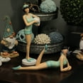 thumbnail image 4 of Fancy That Brunette Bathing Beauty Figurine – Hand-Painted Striped Swimsuit, Coastal Charm, 4 of 8
