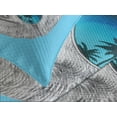 thumbnail image 4 of Ambesonne Sloth Quilted Bedspread Set 3 Pcs, Hawaiian Beach Hipster, King Size, Grey Blue Aqua, 4 of 5