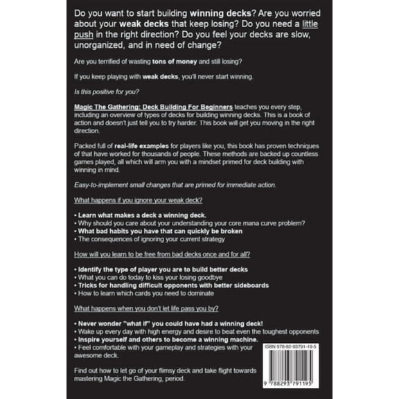 Magic The Gathering: Deck Building For Beginners, (Paperback)
