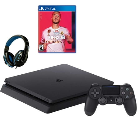 Sony 2215B PlayStation 4 Slim 1TB Gaming Console Black with FIFA-20 Game BOLT AXTION Bundle Used