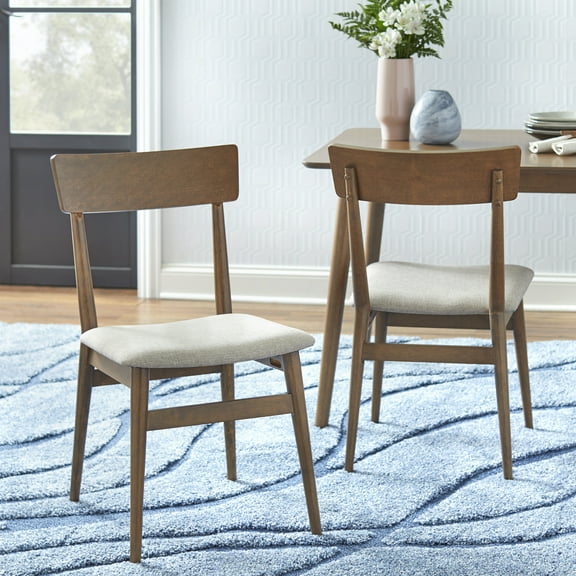 TMS Newington Indoor Dining Chair, Set of 2 ,Walnut/Mocha