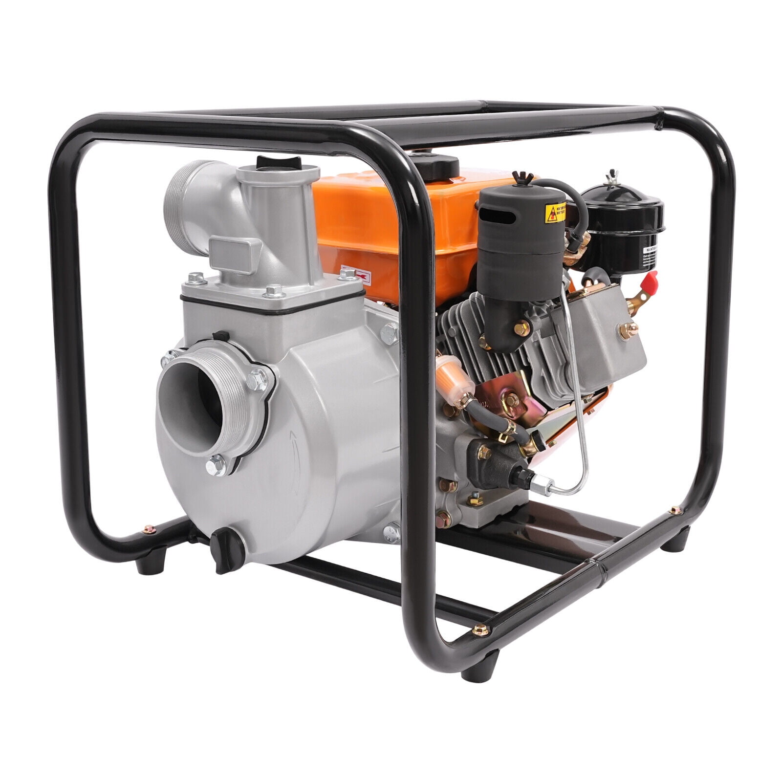 196cc Diesel Water Pump - 2.3kW, 3600rpm, 3" Inlet/Outlet with 24ft Hose for Farm & Garden Irrigation, High Flow Rate, Durable Aluminum Build