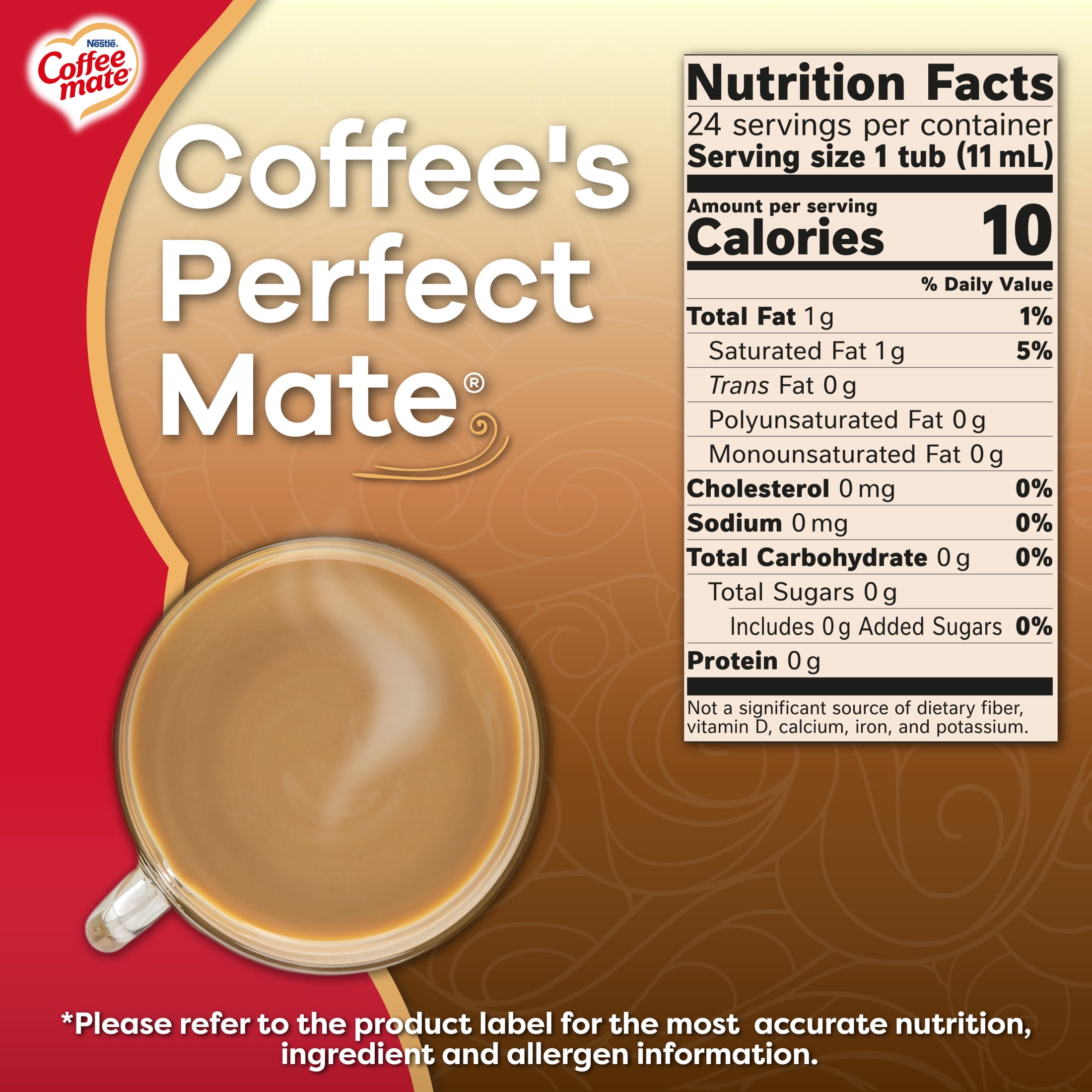 (4 pack) Nestle Coffee Mate, The Original Liquid Coffee Creamer Singles, 9 fl oz, 24 Count