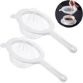 thumbnail image 1 of 2 PCS Mesh Strainer(Fine and Coarse),Fine Mesh Sieve with Handle For Your Kitchen Essentials,Food Grade Durable Food Strainer Colander Reusable,For Filtering Nut Milks,Fresh Juices,Honey,Coffee,Wine, 1 of 5