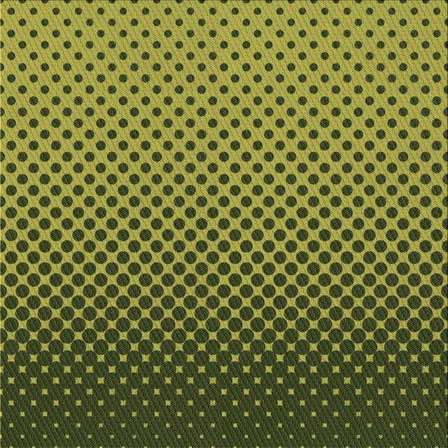 Ahgly Company Machine Washable Indoor Square Transitional Dark Forest Green Area Rugs, 5' Square