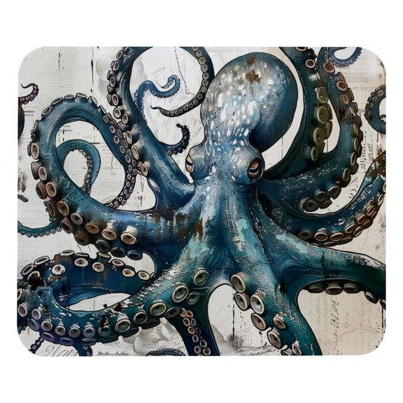 PhooArto Comfortable Mouse Pad Vintage Map Octopus Desktop Mousepad , 21 x 25 cm Mouse Mat, Non-Slip Rubber Base, Improves Speed and Precision