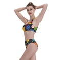 thumbnail image 6 of Picia Dinosaurs in Space Women's High Waisted Bikini Scoop Neck Swimsuit Two Pieces Bathing Suit-XX-Large, 6 of 8