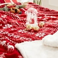 thumbnail image 4 of Red Sherpa Christmas Twin Blanket, Fuzzy Fluffy Soft Cozy Blanket, Fleece Flannel Plush Microfiber Blanket for Couch Bed Sofa (60" X 80", Red Reindeer), 4 of 6