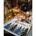 thumbnail image 2 of Merry Christmas Placemats Set of 6 Xmas Tree Snowflake Plaid Blue Linen Heat Insulation Washable Place Mats, Rustic Non-Slip Table Mats for Dining Table Party Kitchen Decor,13x19 Inch, 2 of 4