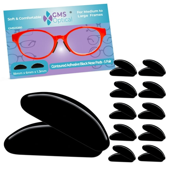Almohadillas nasales GMS Optical Ultrafinas de silicona para gafas, 10 pares