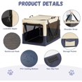 thumbnail image 5 of Pawverly 36" Soft-Sided Foldable Dog Crate, Portable Travel Dog Kennel with 3 Doors, Lightweight & Durable Pet Carrier, Gray, 5 of 7