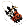thumbnail image 3 of Bienvenida Guirnalda Puerta Colgante Calabaza Madera Gato Negro Cementerio Castillo Fantasma Halloween Decoración Suministros Yuarrent HA042894-05, 3 of 4