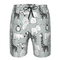 thumbnail image 4 of Disketp Men'S Swim Trunks Hawaiian Breathable Surf Beach Swimsuits Mesh Lining Beach Shorts With Pockets-African Animals, 4 of 9