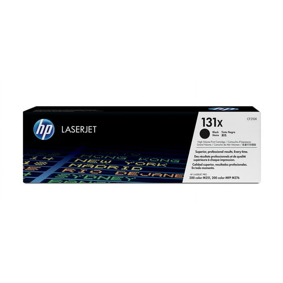 HP 131X High Yield Black Original LaserJet Toner Cartridge, ~2400 pages, CF210X