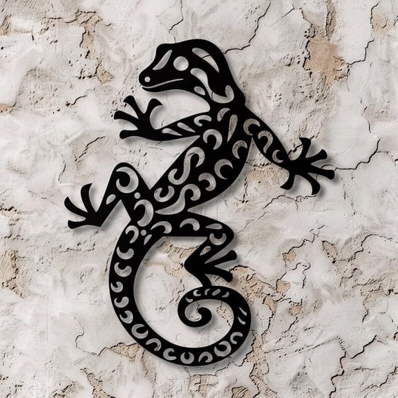 Chameleon Lizard Metal Wall Art Sculpture Decorative Garden Wall Decor