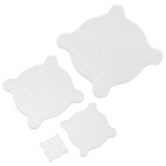 IFANLANDOR Acrylic Stamp Block 4Pcs Clear Stamps for Diy and Card Making