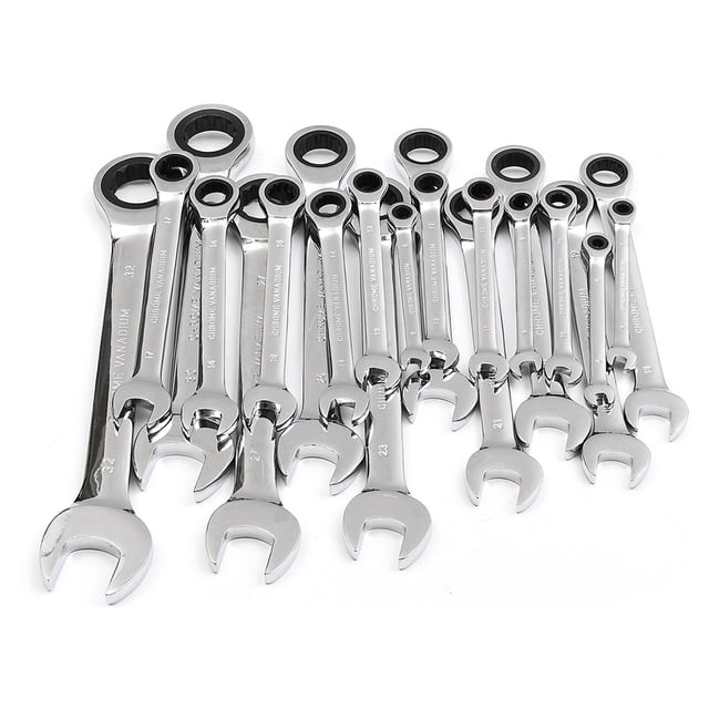 Riwesomey Perno para motocicleta y coche, llaves de carraca de cabeza fija, herramientas de reparación de engranajes de par de llave de doble extremo de Artesanía 17 mm Riwesomey JJ8650-12