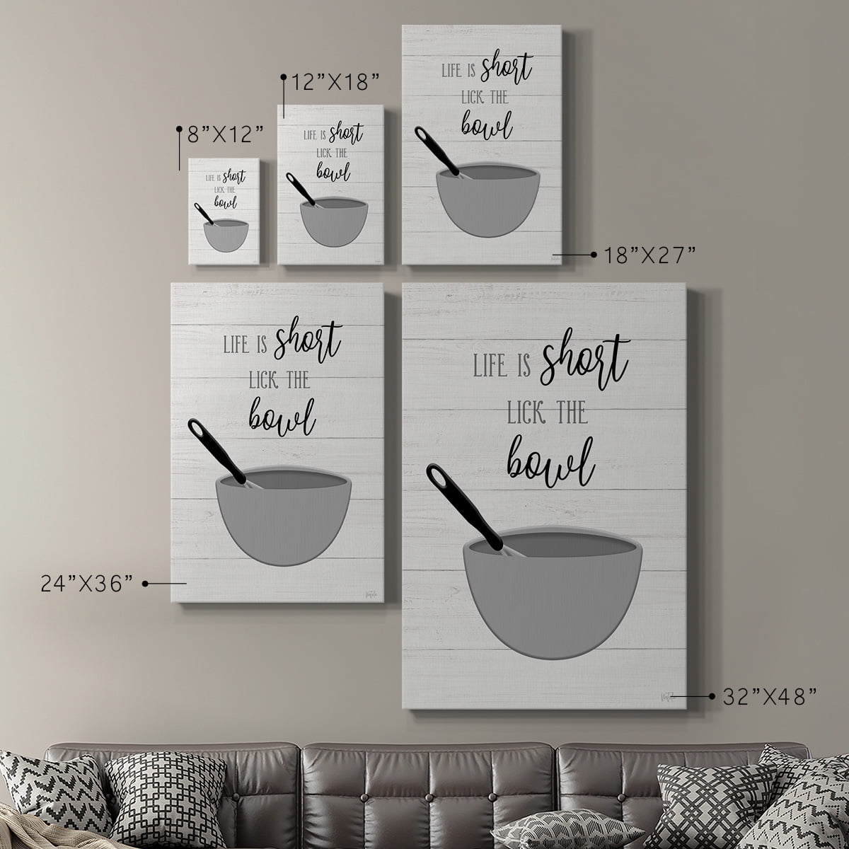 Lick the Bowl Premium Gallery Wrapped Canvas - Ready to Hang