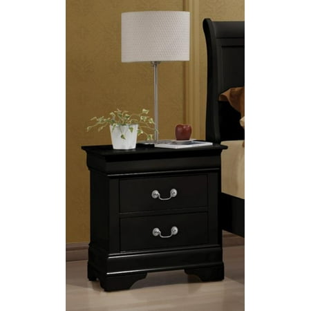 Louis Philippe Night Stand (Black)
