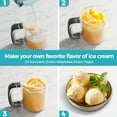 thumbnail image 4 of Skvevn Ice Cream Maker, for Gelato, Mix-ins, Milkshakes, Sorbet, Smoothie Bowls & More, with (2) Pint Containers & Lids, 4 of 8