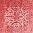 thumbnail image 1 of Ahgly Company Indoor Square Medallion Red Traditional Area Rugs, 6' Square, 1 of 4