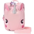thumbnail image 1 of Mochila de unicornio con correa para niñas y niños, mochila de juguete de unicornio de peluche (rosa), 1 of 5