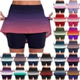 thumbnail image 3 of FUZHIQ Flowy Shorts for Women, High Waisted 5 Inch Animal Print Tennis Skirts Comfy Work Ruffle Hem Activewear Skorts Pockets,XXXXXL, 3 of 7