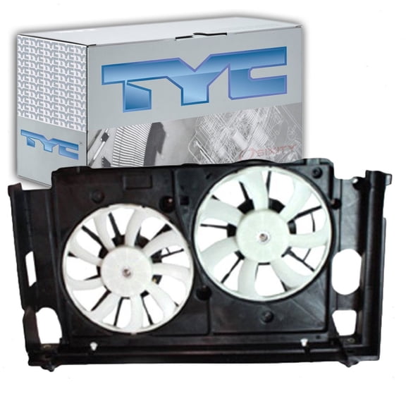 TYC Dual Radiator & Condenser Fan Assembly compatible with Toyota Prius V 2012-2016