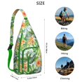 thumbnail image 4 of Hawaiian Print Sling Backpack - Colorful Monstera & Palm Leaf Design Crossbody Bag, Fashionable Multi-Functional Pack, 4 of 4